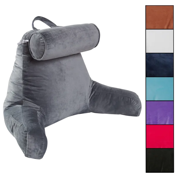 Cheer Collections X-Large Backrest Pillow with Detachable Neck Bolster Pillow