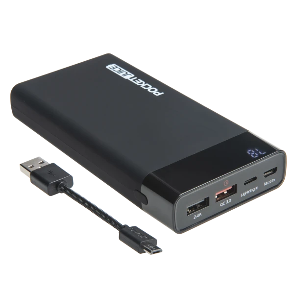 Tzumi 12,000mAh Power Bank with Quick Charge 3.0 USB & Lightning Port