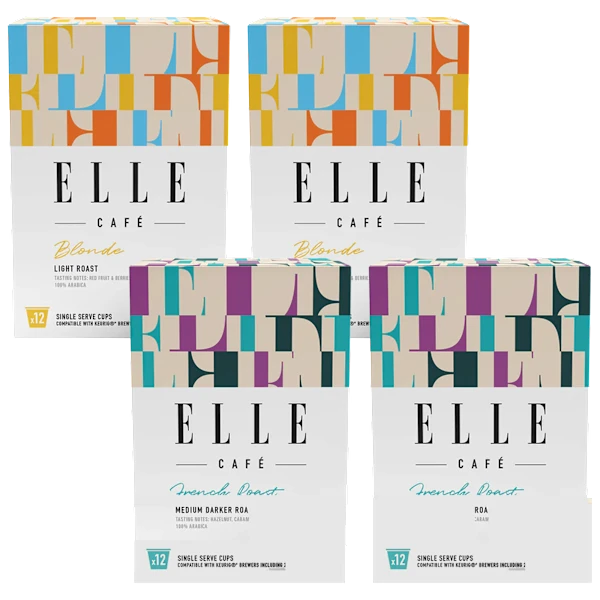 72-Pack: ELLE Café Organic K-Cup Coffee Pods