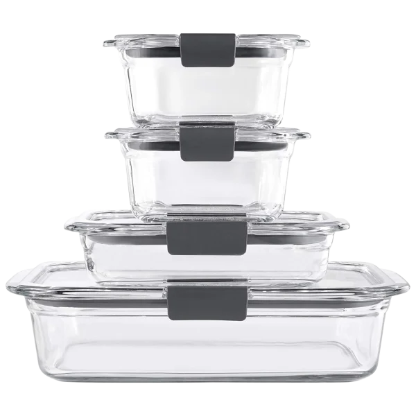 Rubbermaid 4-Piece Brilliance Glass Food Storage Set