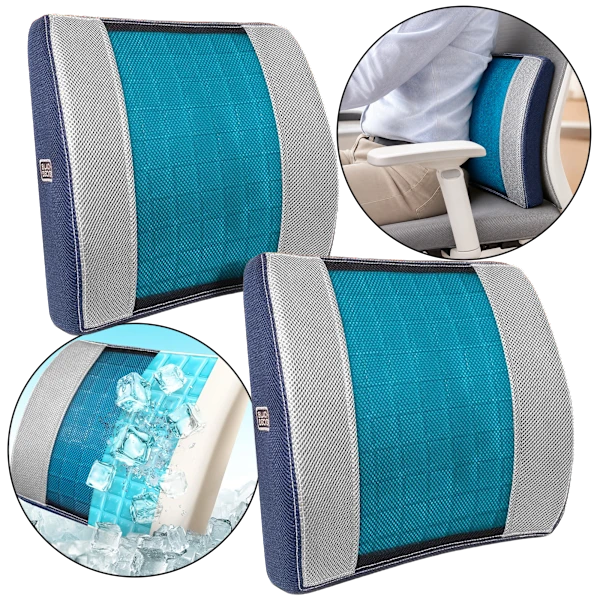 2-Pack: BLACK+DECKER Gel Lumbar Cushions with Cooling Gel