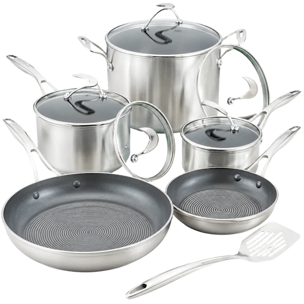 Circulon SteelShield S-Series 10-Pc Hybrid Stainless and Nonstick Cookware Set