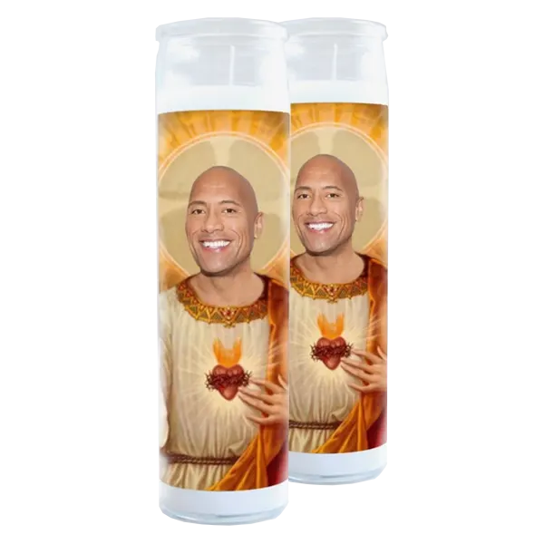 2-Pack of Dwayne "The Rock" Johnson Prayer Candles