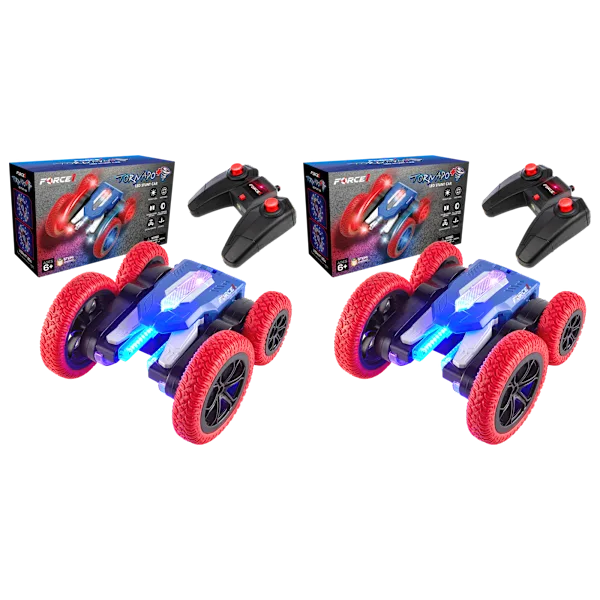 2-Pack: Force1 Tornado+ LED Stunt Car