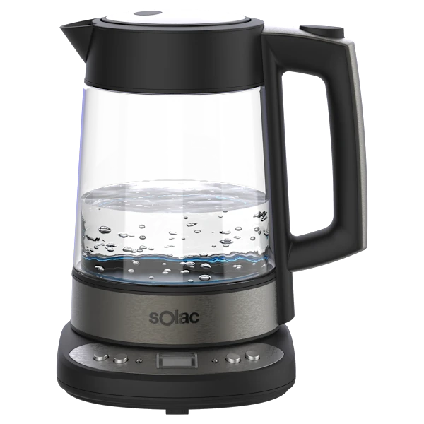 SOLAC Aroa Premium Adjustable Temperature Cordless Glass Kettle