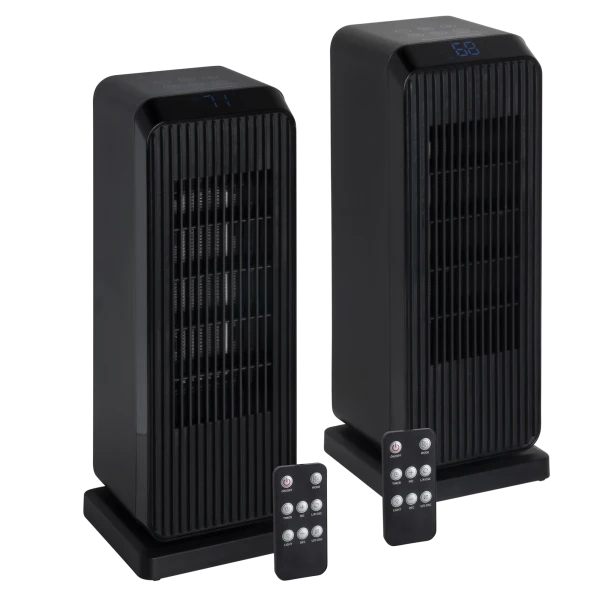 2-Pack: Hakof 16" Electric Oscillating PTC Ceramic Indoor Heater