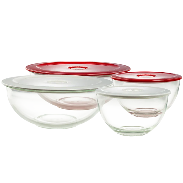 2-Pack: Decor Glass Bowls with Vented Lids