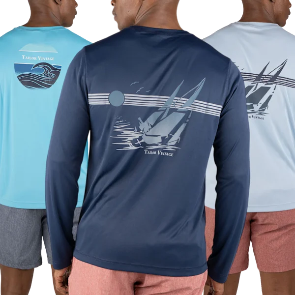 3-Pack: Tailor Vintage UPF 50+ Sun Shirts (Small)