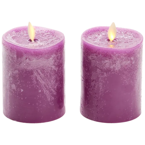 2-Pack: Luminara Flameless 4.5" Chalky Pillars