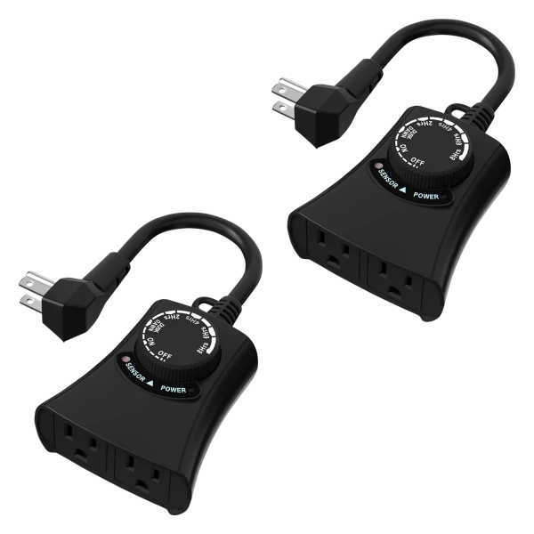 2-Pack: HBN Outdoor Light Timer