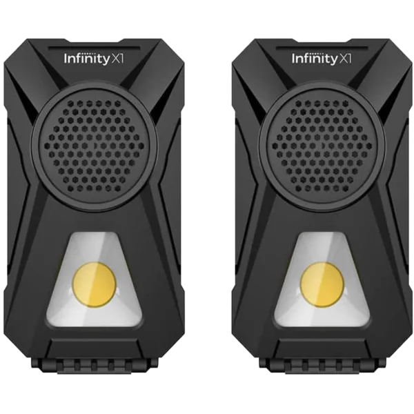 2-Pack: Infinity X1 Rechargeable Bluetooth LED Worklight Speakers