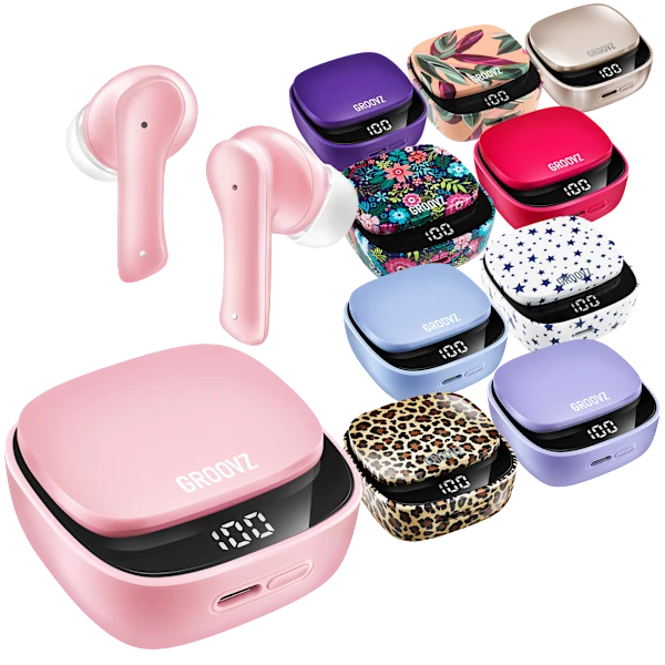 Groovz True Wireless Earbuds 26-Hour Playtime + Smart Charging Case