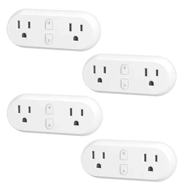 4-Pack: HBN 15A WiFi Dual Socket Smart Plugs