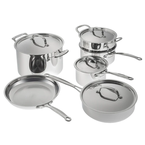 Cuisinart 10 Piece Chef's Classic Stainless Steel Cookware Set