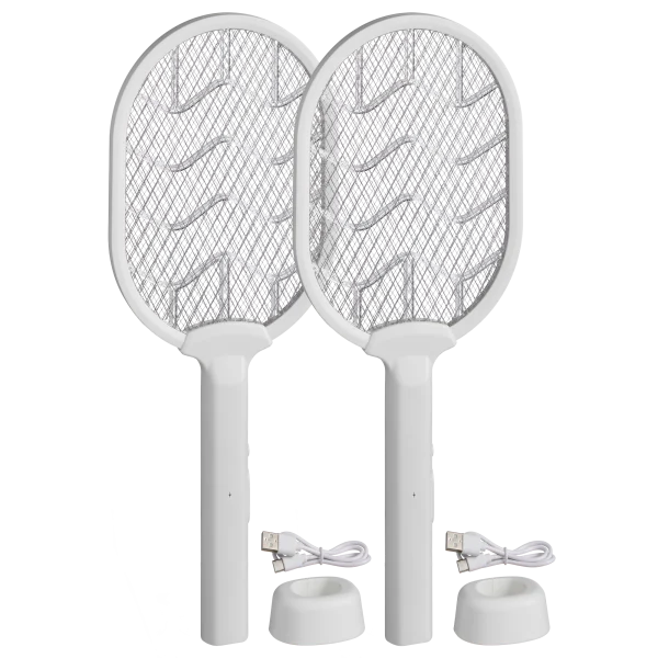 2-Pack: Ermek USB Rechargeable Fly Zapper Racquet