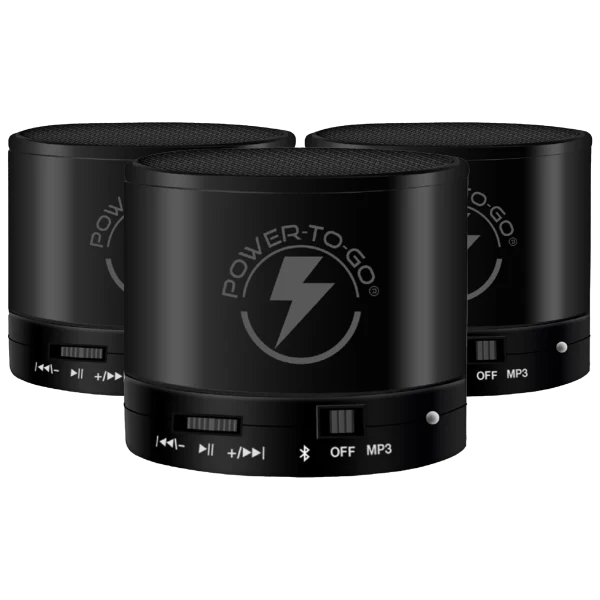 3-Pack: Power to Go Thunderboom Mini Bluetooth Speakers