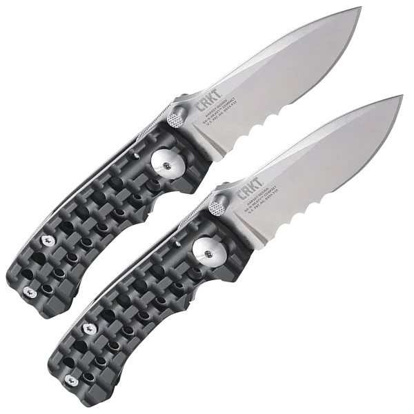 2-Pack: CRKT Ruger Go-N-Heavy Compact Veff Serrated Knives
