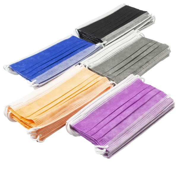 100-Pack: 3-Ply Multi-Color Masks