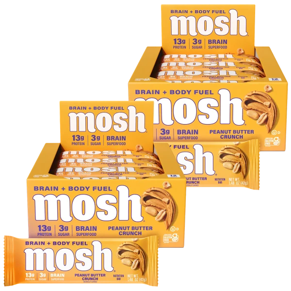 24-Pack: Mosh Keto Brain+Body Peanut Butter Protein Bars