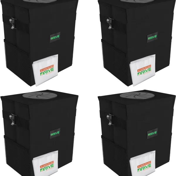 4-Pack: Drive Auto Collapsible Car Trash Can + 80 Bags