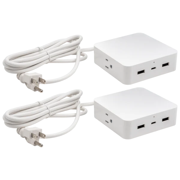 2-Pack: Limitless 5-Device Charger with USB Type-C & AC Outlets