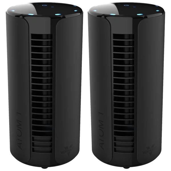 2-Pack: Vornado ATOM 1 Compact 360° Oscillating Tower Circulator