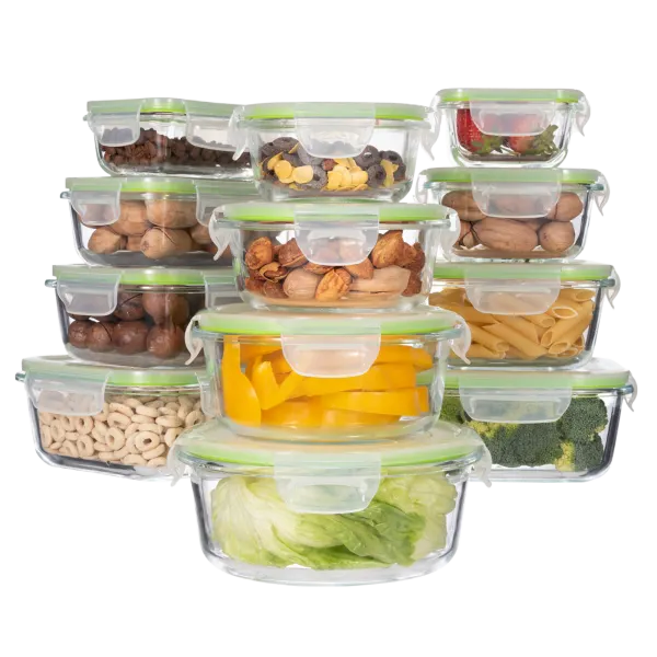Genicook 24-Piece Glass Food Containers with Lids