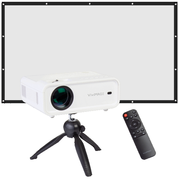 Vivimage Explore 2 or Explore 3 Projector with 120" Screen