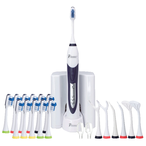 Pursonic S520 Deluxe Sonic Toothbrush Set with 18 Attachment Heads