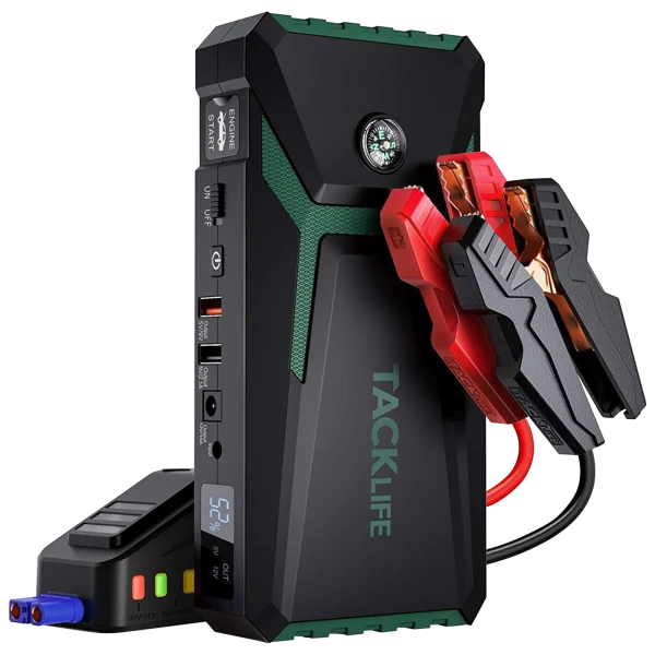 Tacklife 800A 18,000mAh Jump Starter, Phone Charger & Flashlight