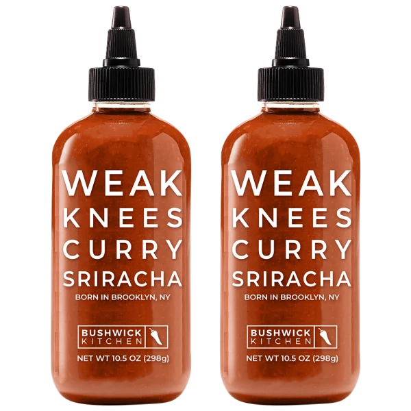 2-Pack: Weak Knees Curry Sriracha Hot Sauce