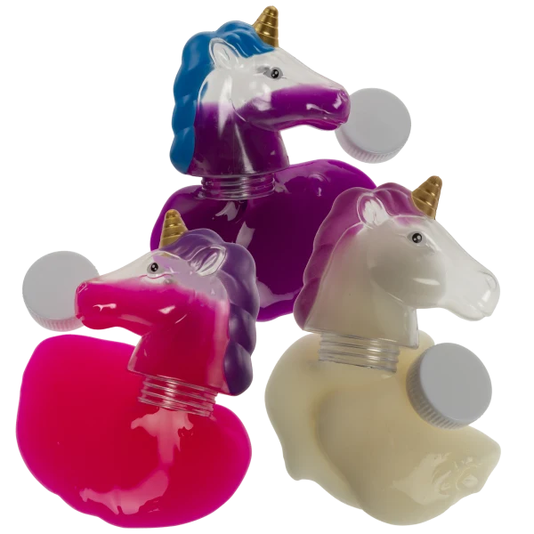 3-Pack: Unicorn Head Slime (Assorted Colors)