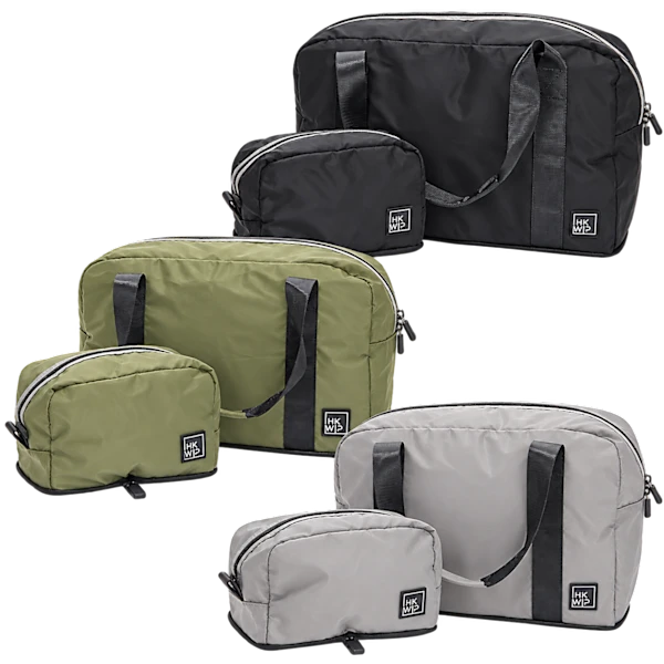 IHKWIP 2-Piece Foldable Duffle Bag and Toiletry Bag Set