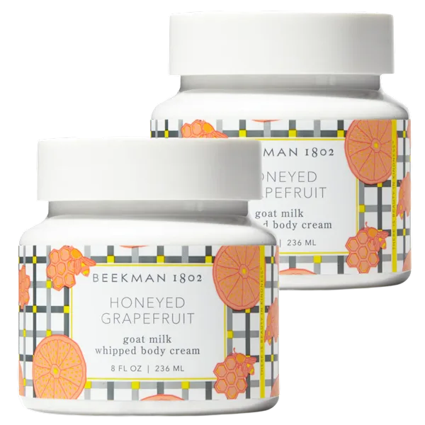2-Pack: Beekman 1802 Honeyed Grapefruit Whipped Body Cream