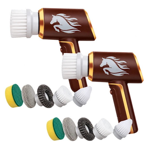 2-Pack: Horsepower Gold Edition Waterproof Power Scrubbers
