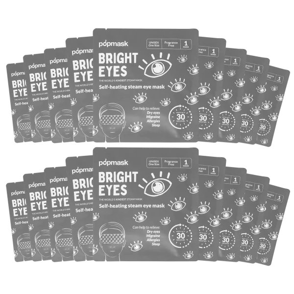 18-Pack: Popmask Bright Eyes Self-Warming Eye Masks