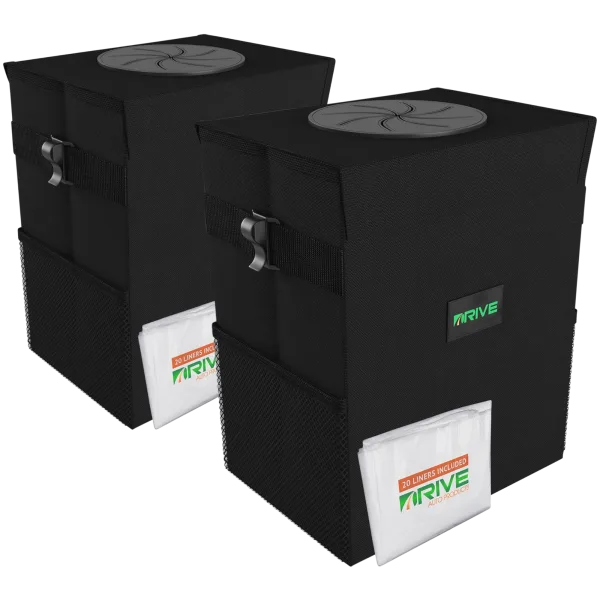 2-Pack: Drive Auto Collapsible Car Trash Cans + 40 Bags