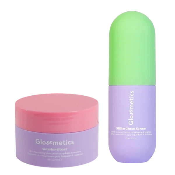 Glossmetics Milky Glaze Face Serum & Barrier Boost Ultra-Nourishing Moisturizer