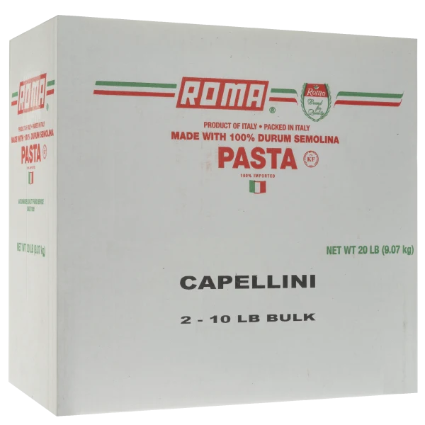 20lb Case of Roma Pasta Capellini (2 units of 10lb)