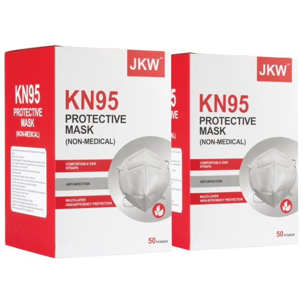 100-Pack KN95 Masks with Covered Nose Bridge (Individually Wrapped)
