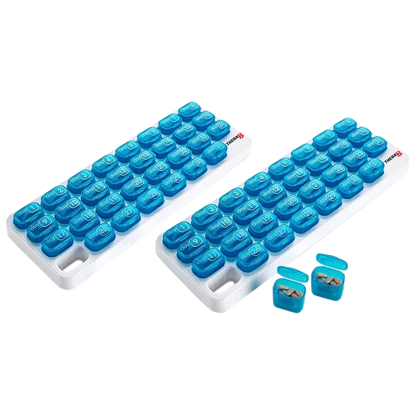 2-Pack: Amore Paris 31-Day Monthly Pill & Vitamin Organizer with Removable Pods