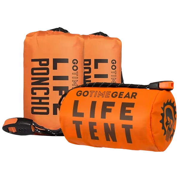 Go Time Gear Emergency Survival Tent or 2 Ponchos