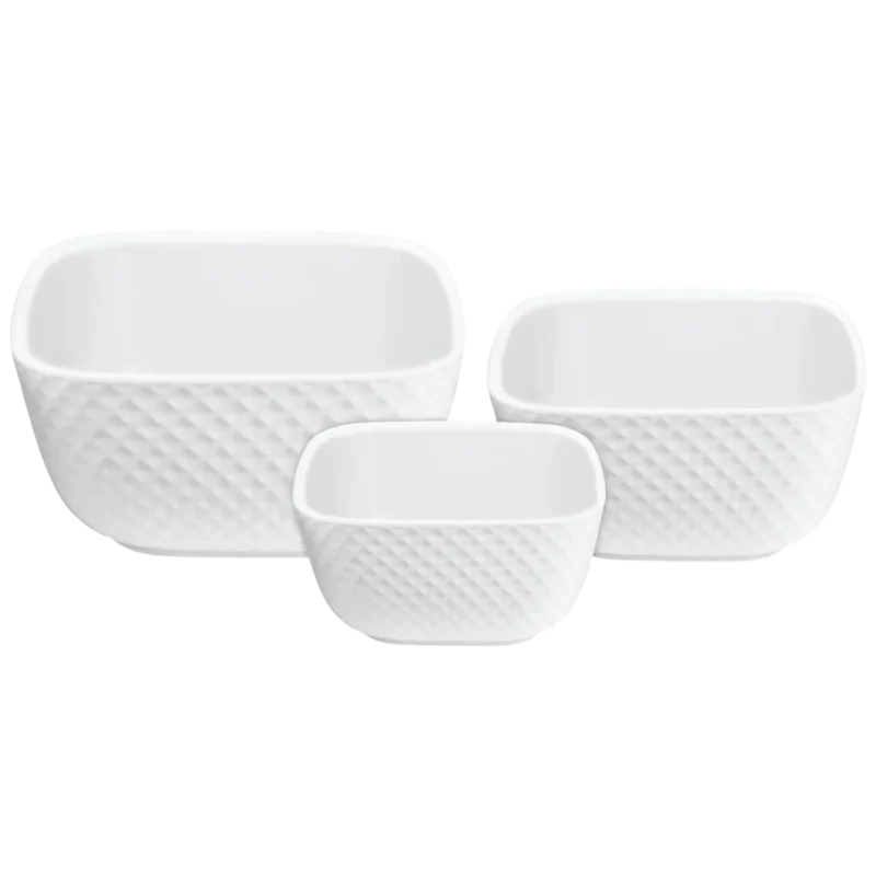 Le Regalo 3-Piece Stoneware Square Bowl Set
