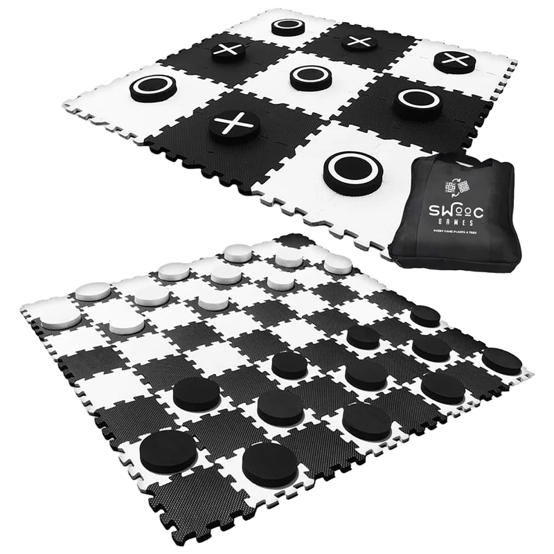 The Giant Checkers and Tic-Tac-Toe Game