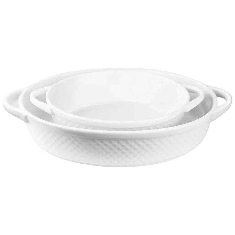 Le Regalo 2-Piece Stoneware Oval Baker Set