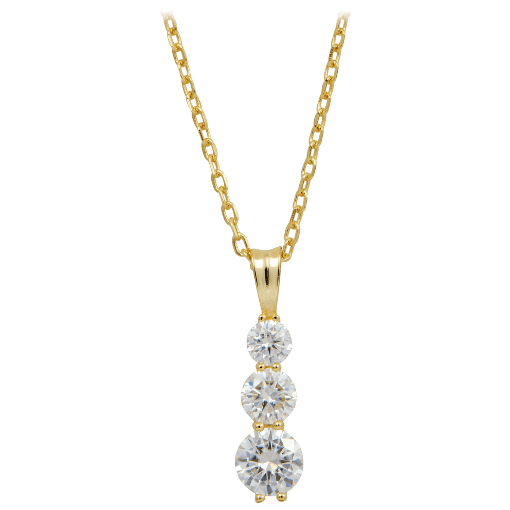18K Yellow Gold Over Sterling Silver