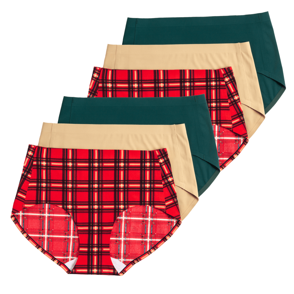 Holly Plaid/Green/Nude