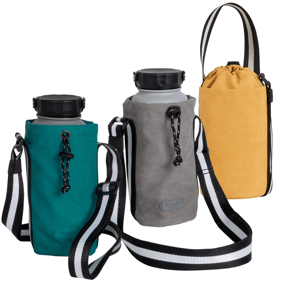 Bottle Bags (Pictured from left to right: Lagoon, Oyster, Sunflower)