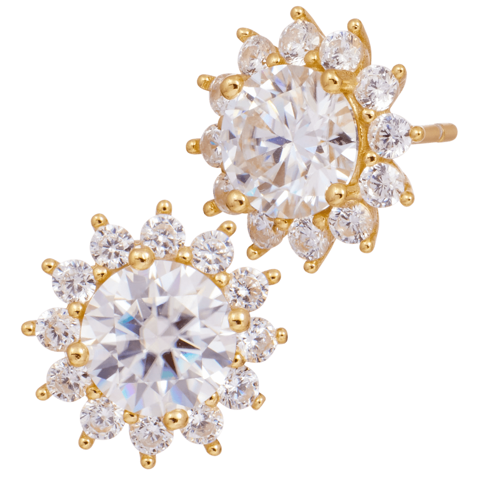 18K Yellow Gold Over Sterling Silver
