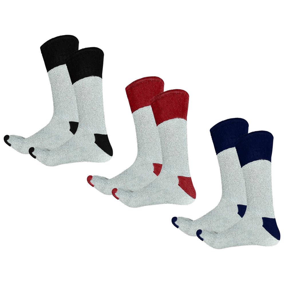 3-Pack: Black-Red-Navy
